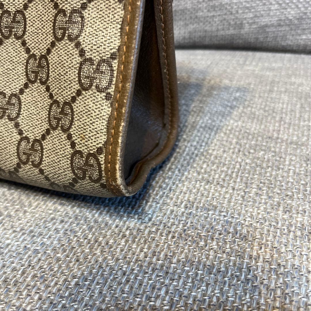 【GUCCI】オールドグッチ シェリーライン クラッチバッグ GG柄