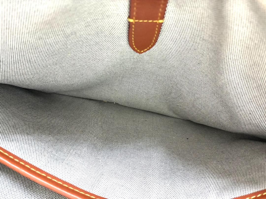 H7-196 コーチ レザー ビジネスバッグ ブルー 11104 (使用感あり)