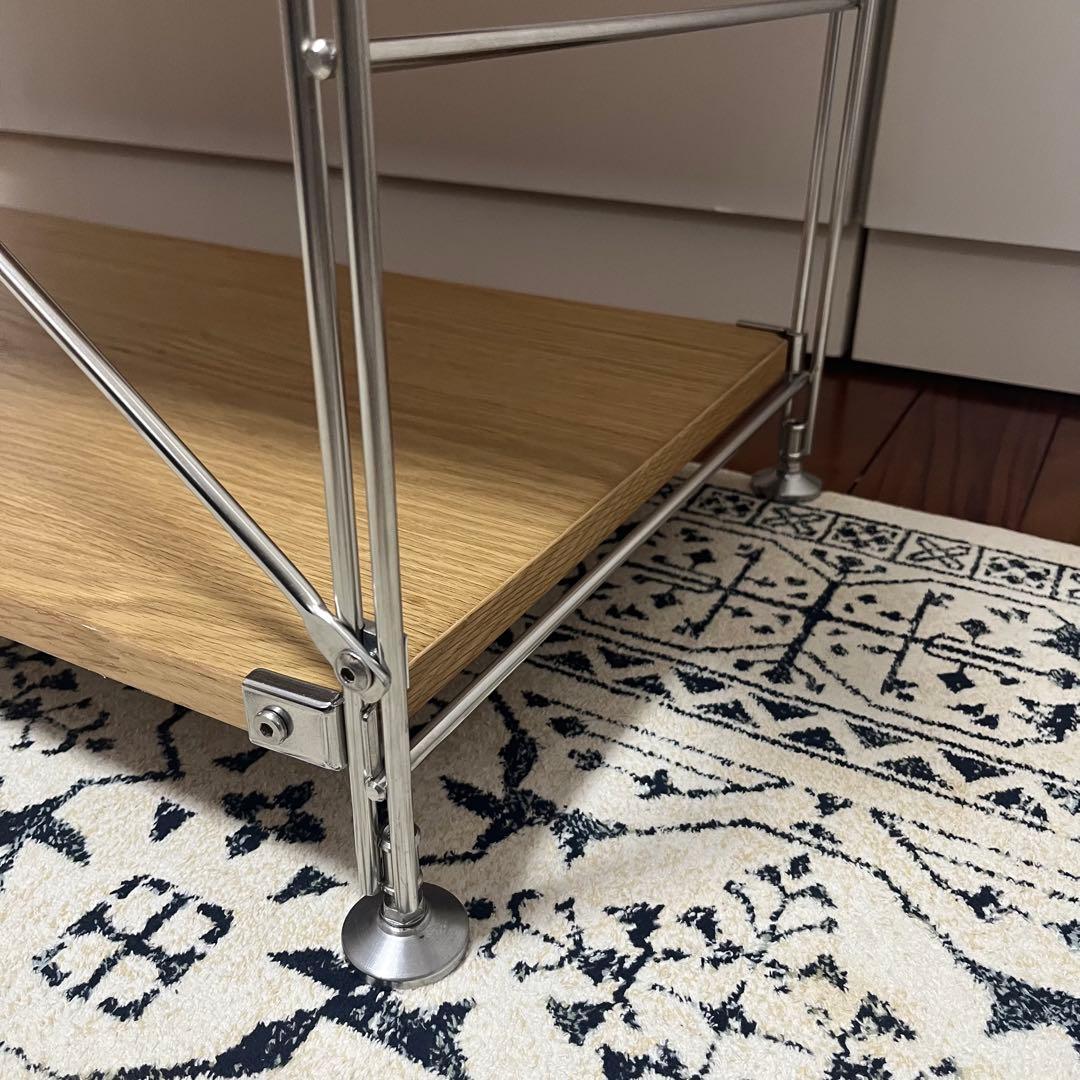 【無印良品】ステンレスユニットシェルフ オーク材 ワイド小 ３段