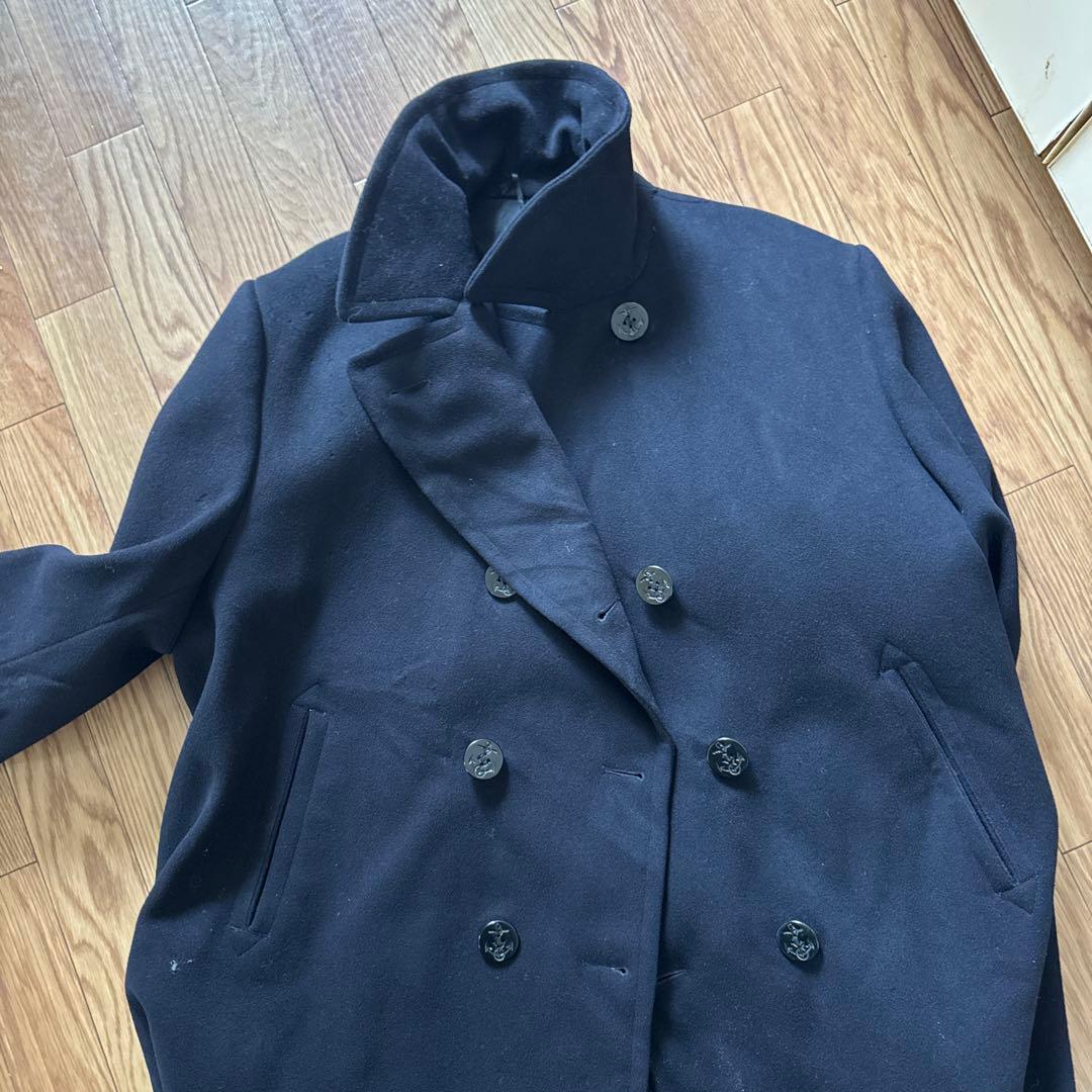 実物 US NAVY ピーコート ネイビー 2XL相当 ウール