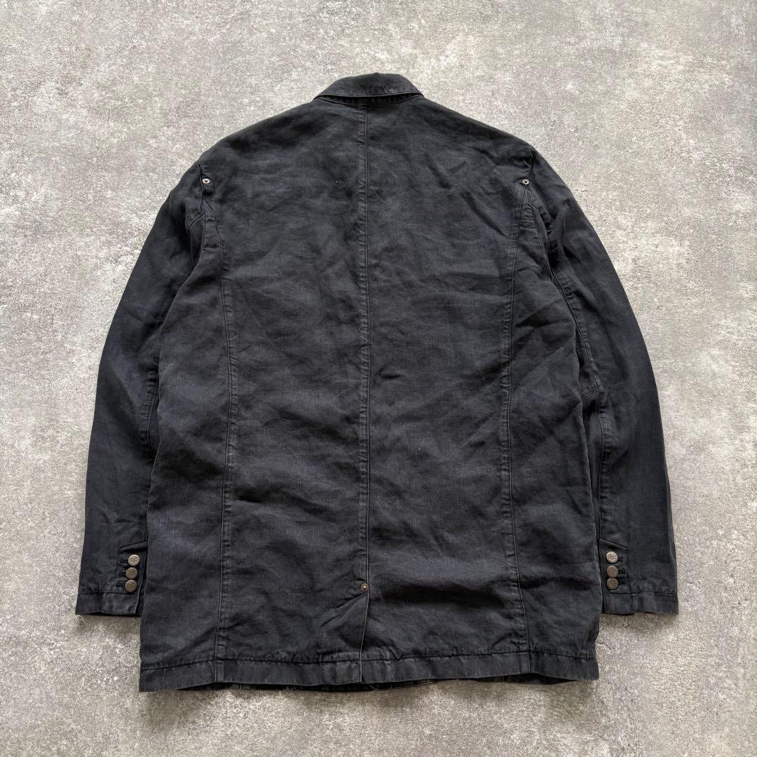 【Papas】 パパス リネンカバーオール ジャケット 90s 麻 ヴィンテージ