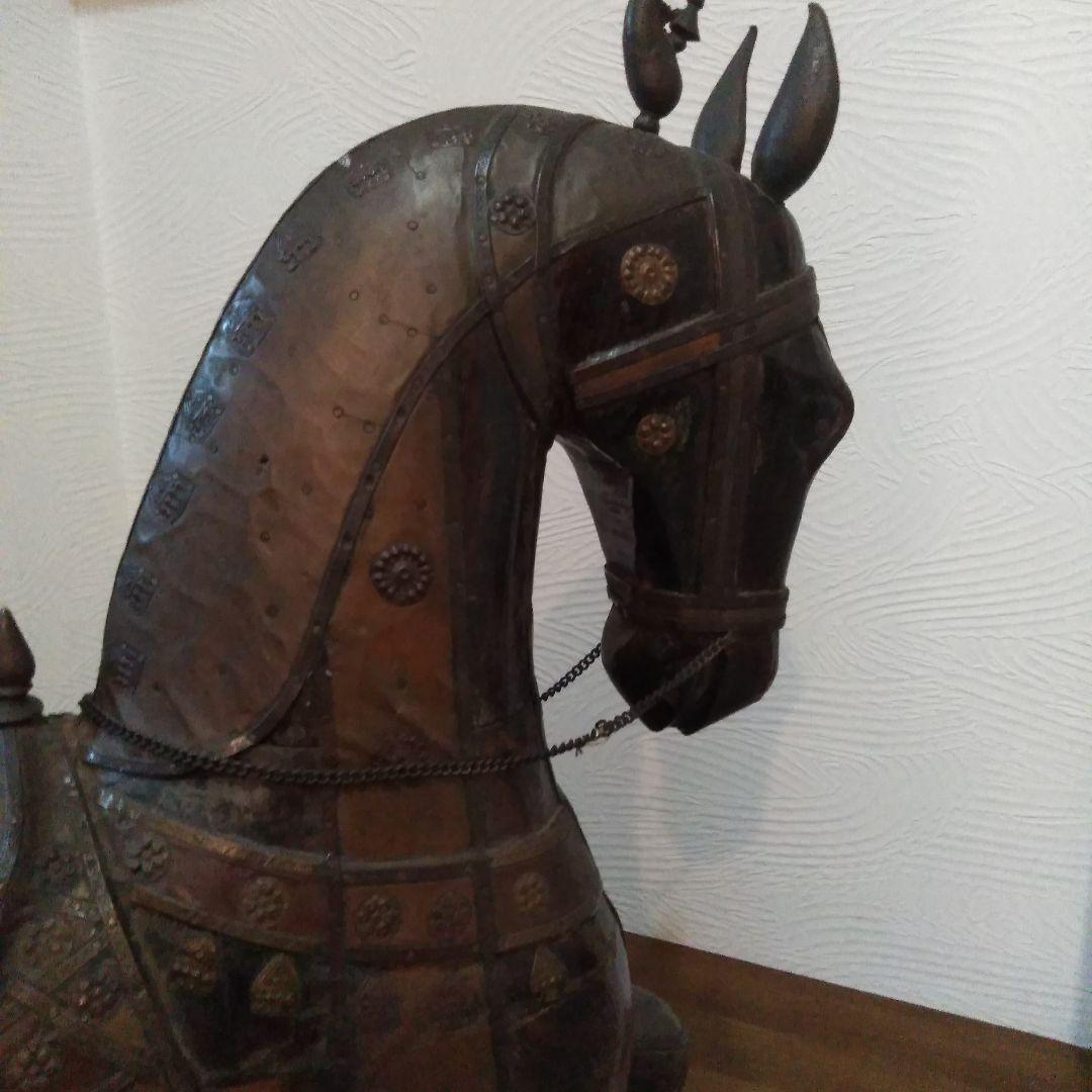 木製　馬の置物　アンティークインテリア