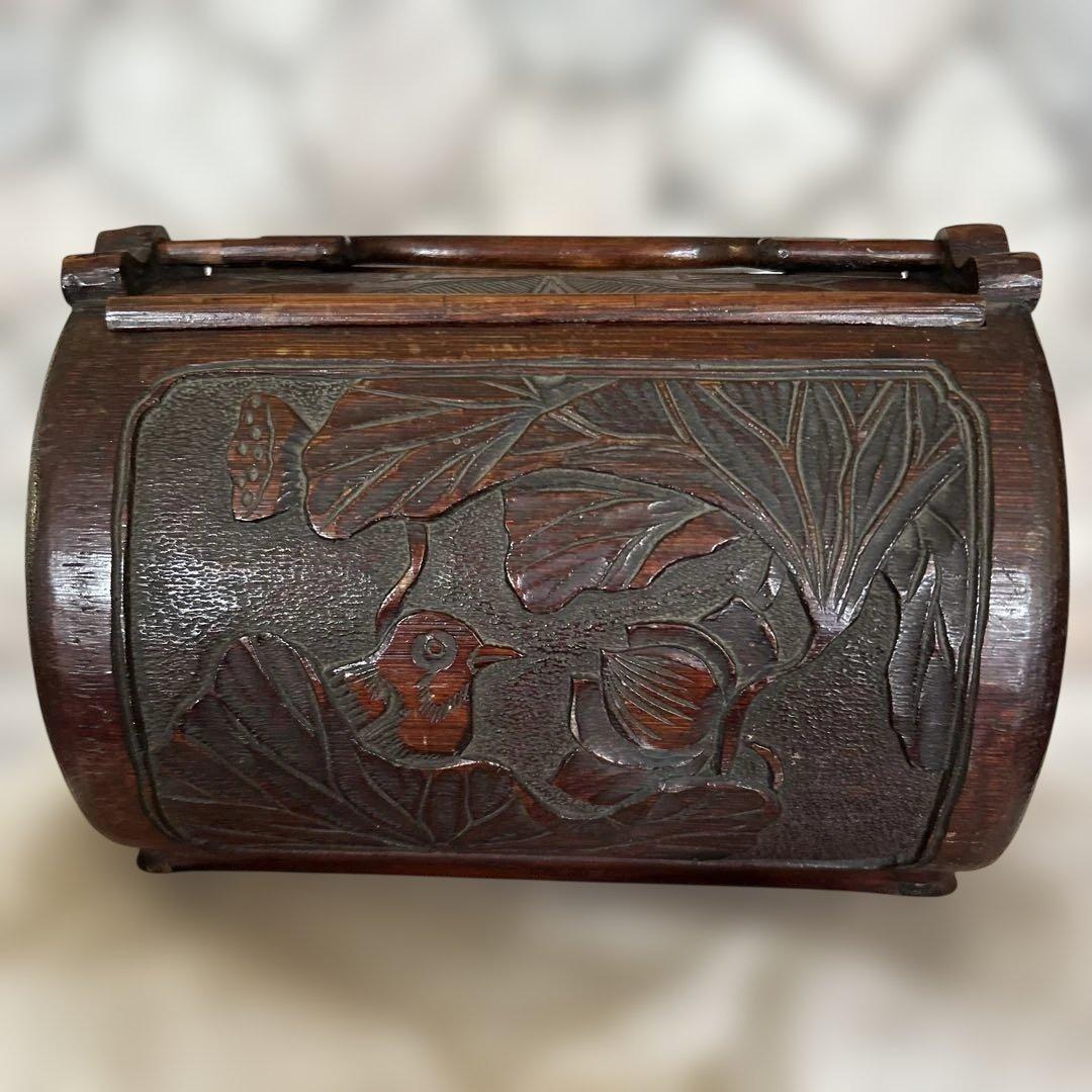 竹　バッグ　中国？　骨董品　アンティーク