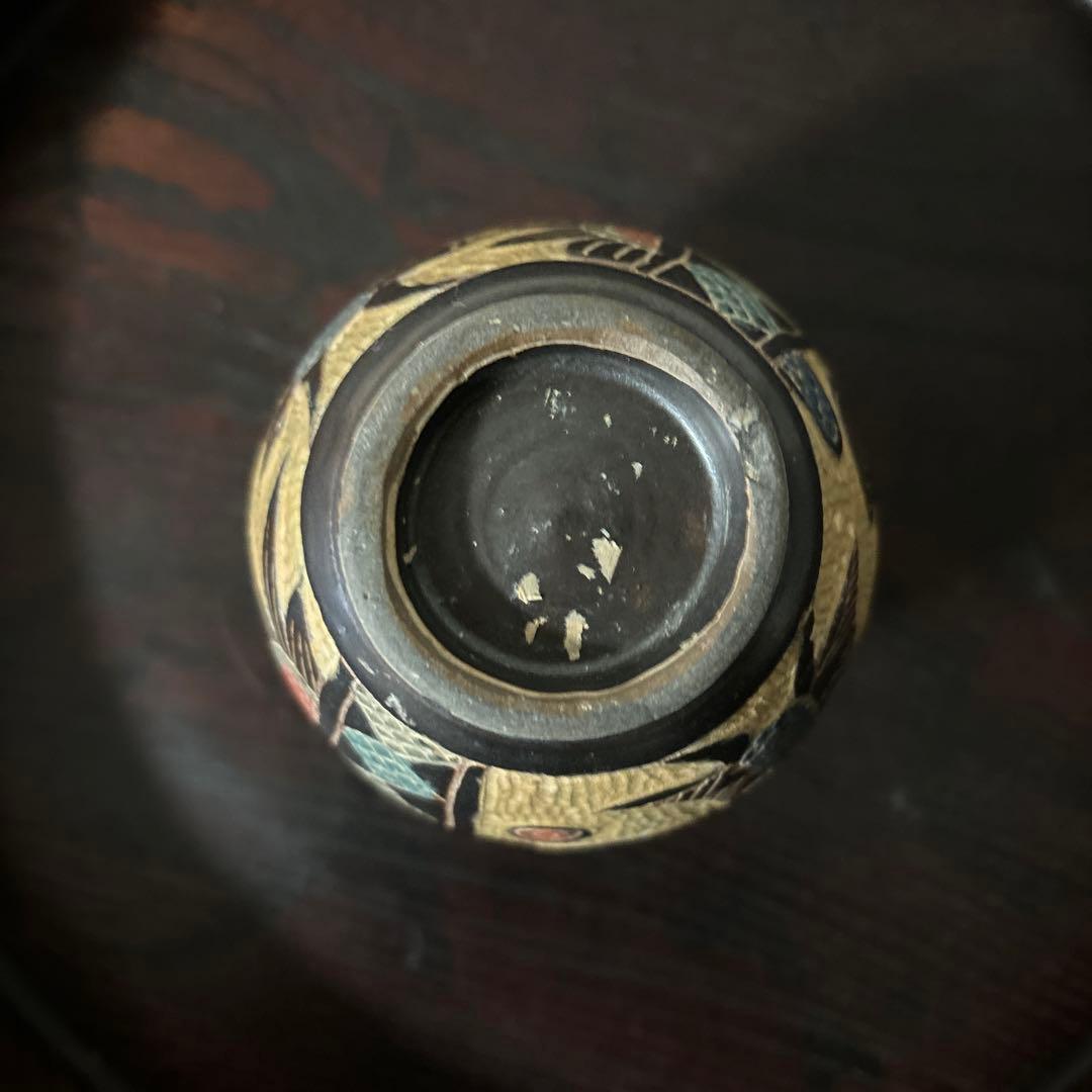 琉球　古典焼　小壺　④ 壺屋焼　やちむん　古民芸　アンティーク　骨董品検:李朝.