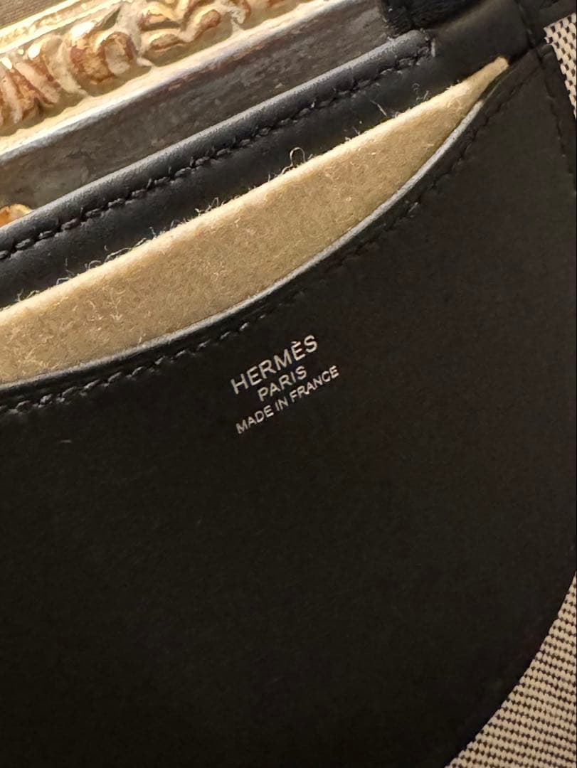 HERMES インザループ 18 黒 ブラック キャンバス