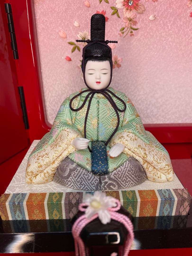 東京久月監製　雛人形　一秀作　江戸木目込人形　親王五人飾り(三人官女付)二段飾り