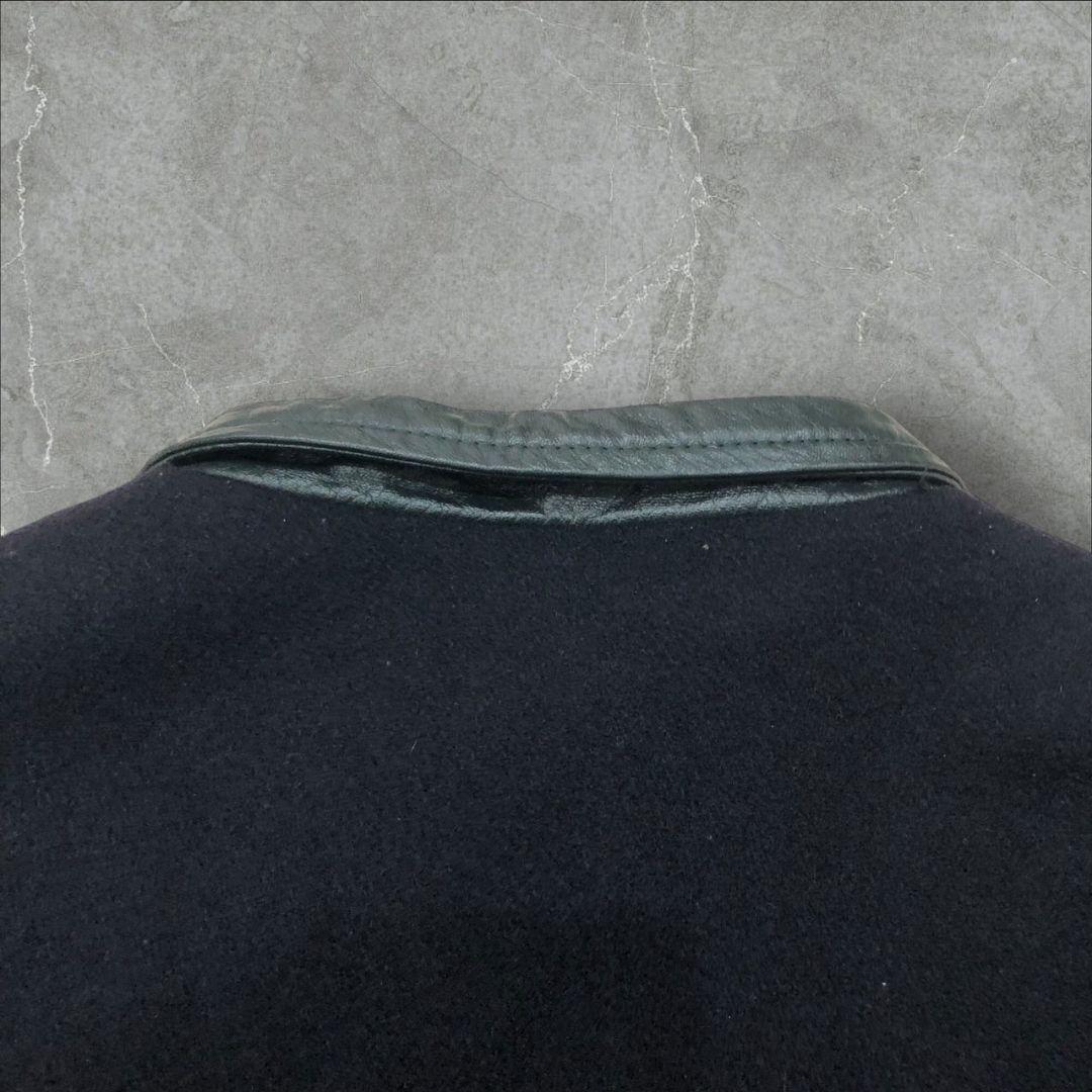 カナダ製ヴィンテージスタジャンバーシティジャケット袖レザー本革大きいサイズ