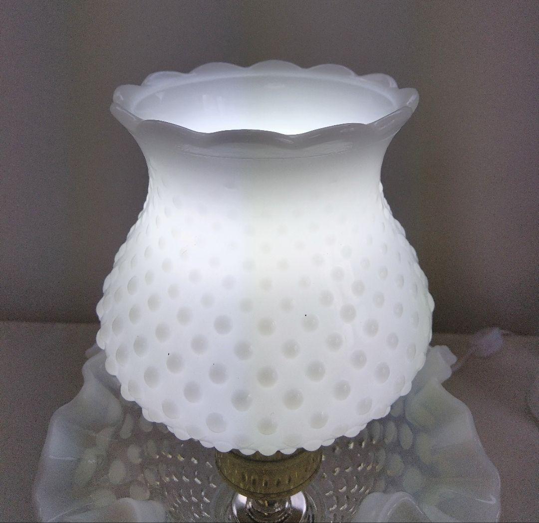 ☆フェントン ミルクガラス テーブルランプ オパールセント