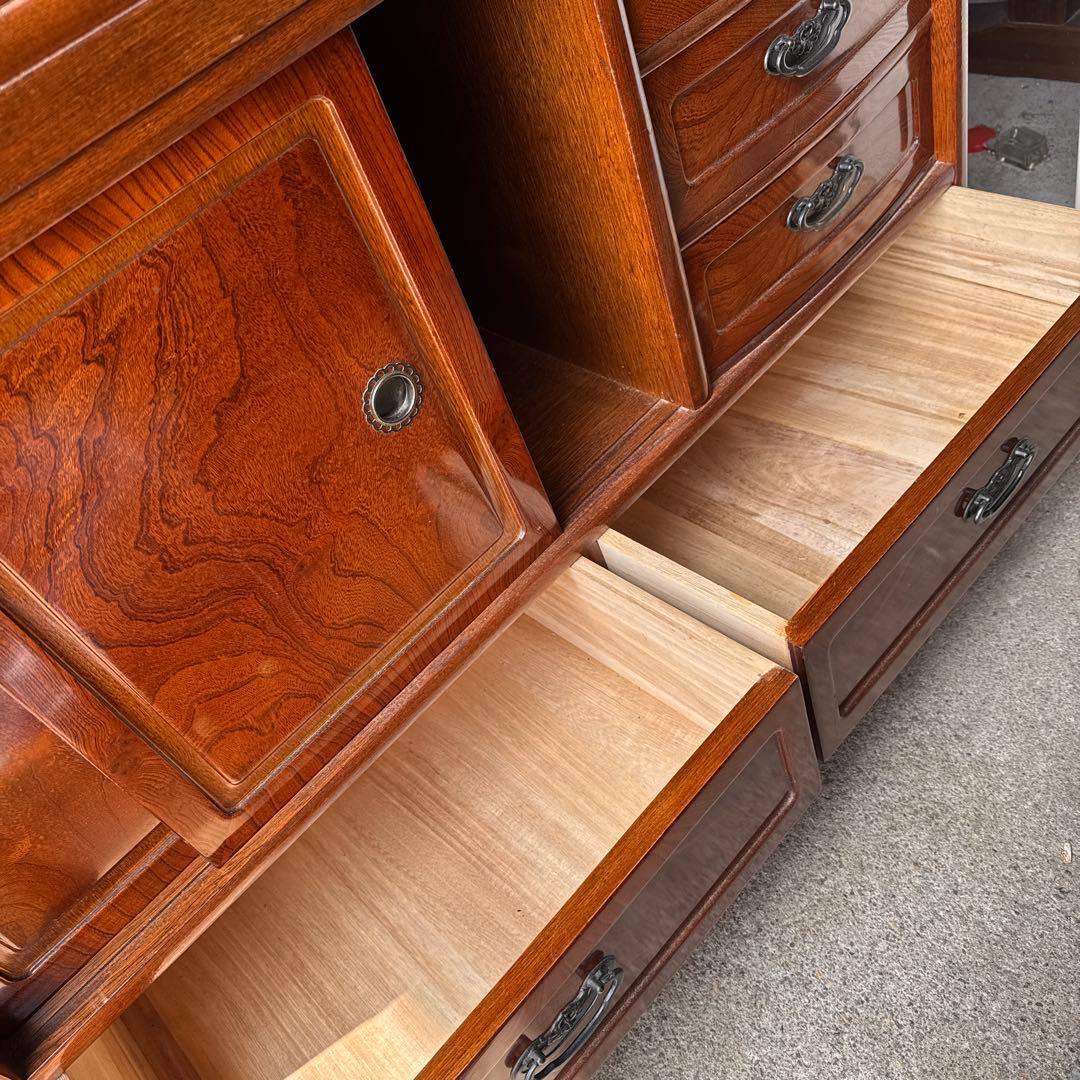 ★最終処分価格★国産　木製　違い棚　引き戸　収納棚