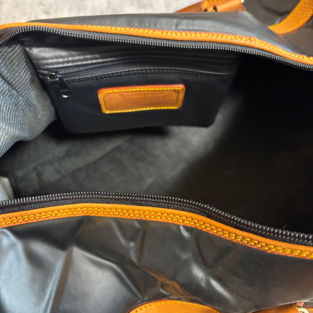 HUNTING WORLD 2WAY ナイロン×レザー ボストン 黒 大容量用