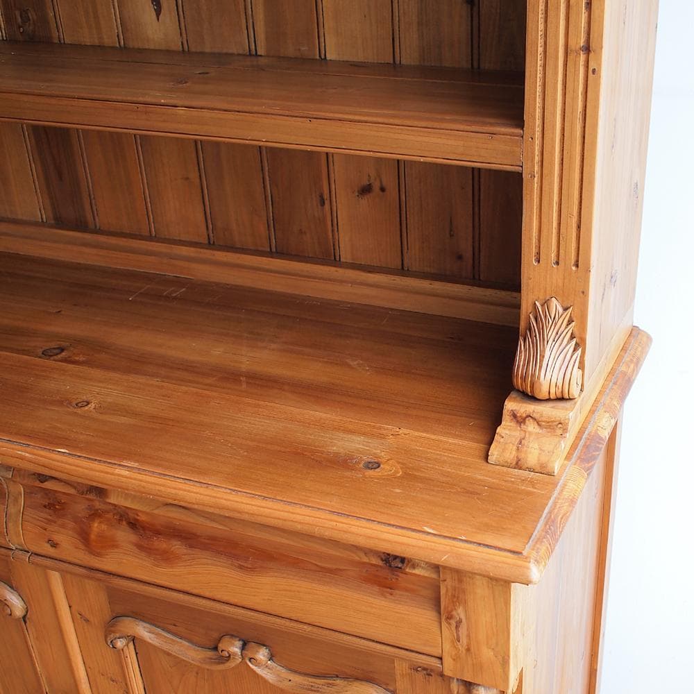 ビンテージ パイン材 カップボード 大型 キャビネット