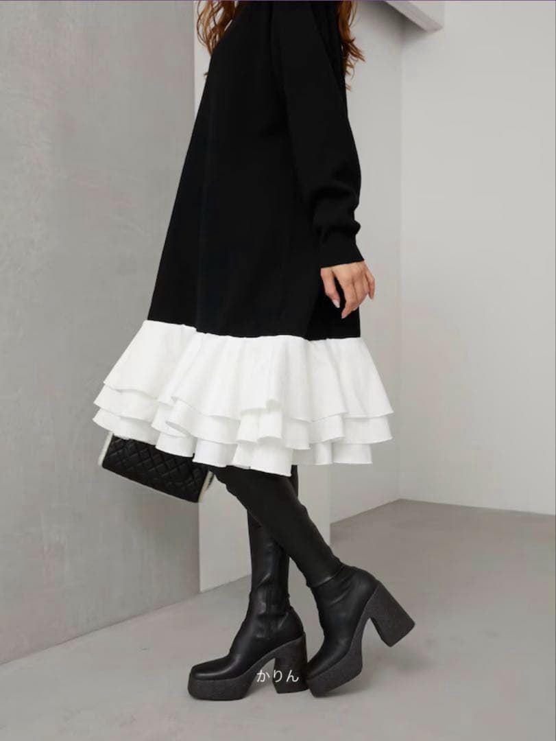 最終価格 新品 オブリobli ペタルドッキングワンピース 0 定価49,500