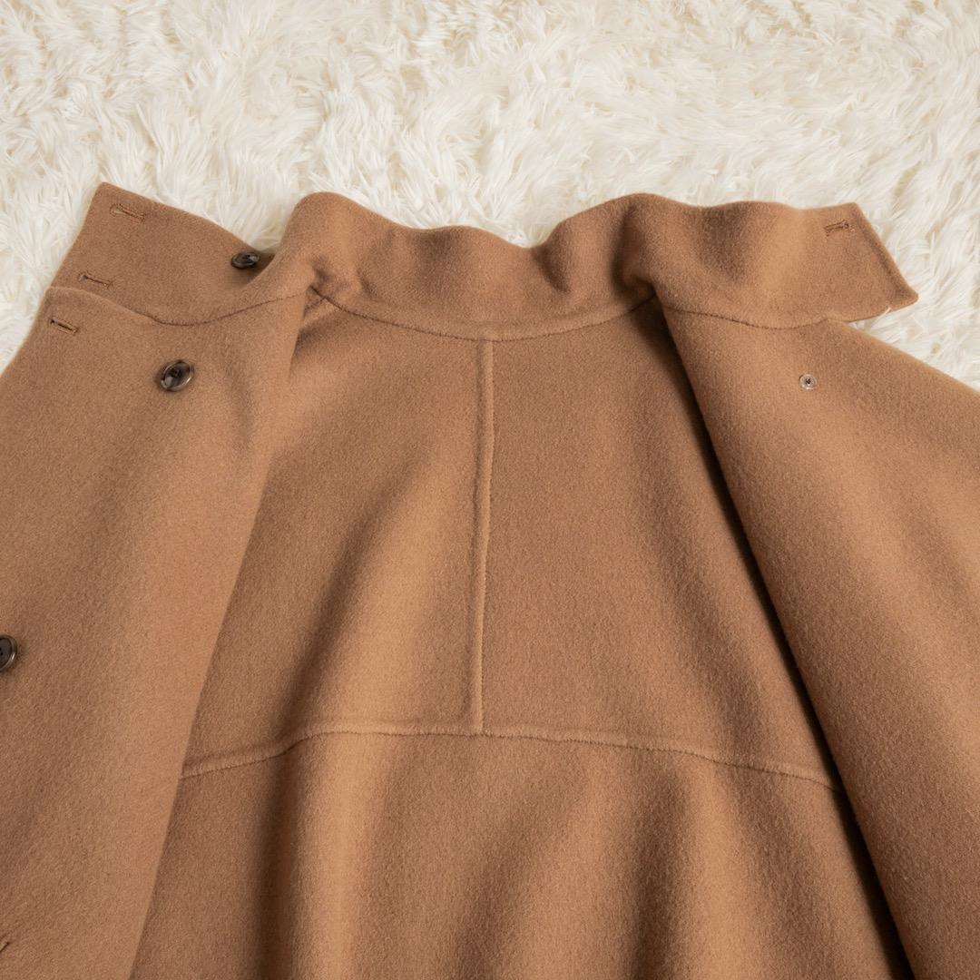 SLOBE IENA 23AW スタンドカラーダブルフェイスポンチョ キャメル