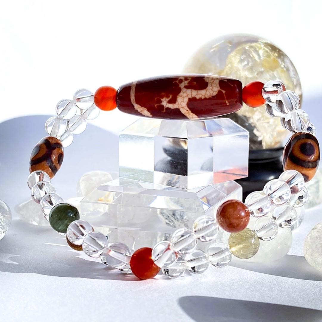 【二連でパワーアップ】天珠 福寿禄 天然石ブレスレット