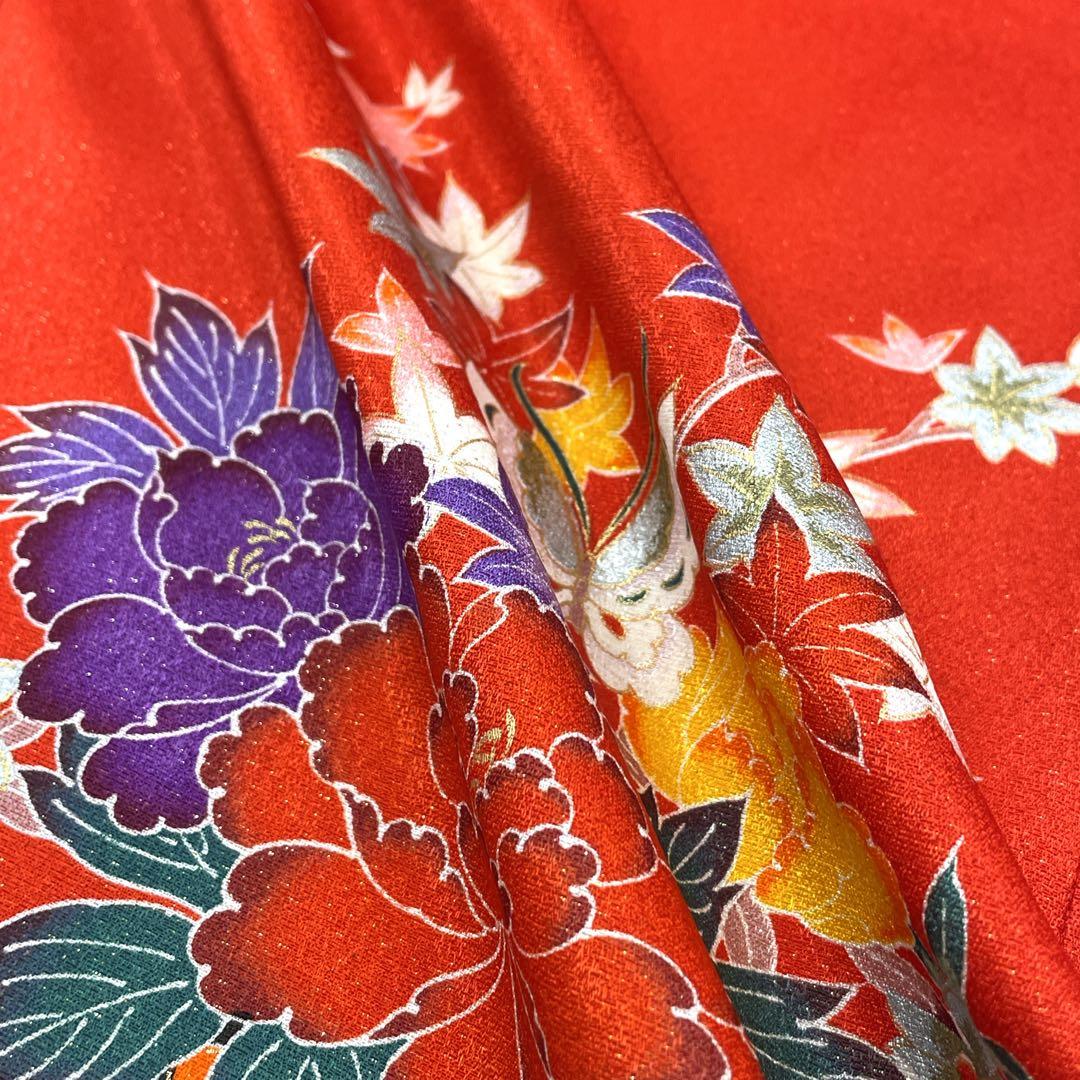 ◎mk-1169　七五三　女の子　着物・襦袢セット　7歳　　2-6