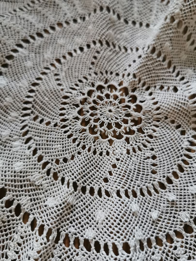 ヴィンテージ アルメニアン&タティング&クロシェレース 花型/星型ドイリー 細雪