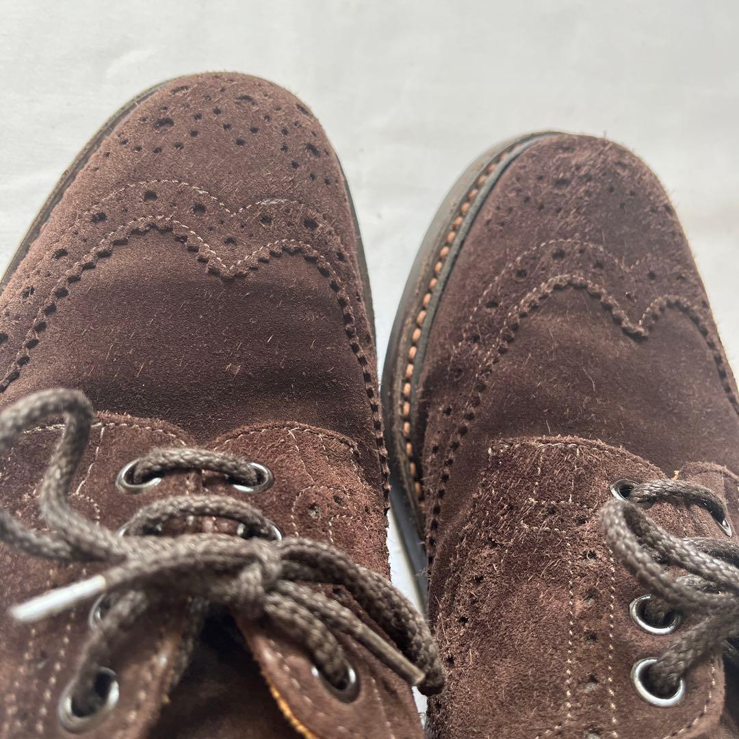 Tricker'sスウェード茶ブローグ7