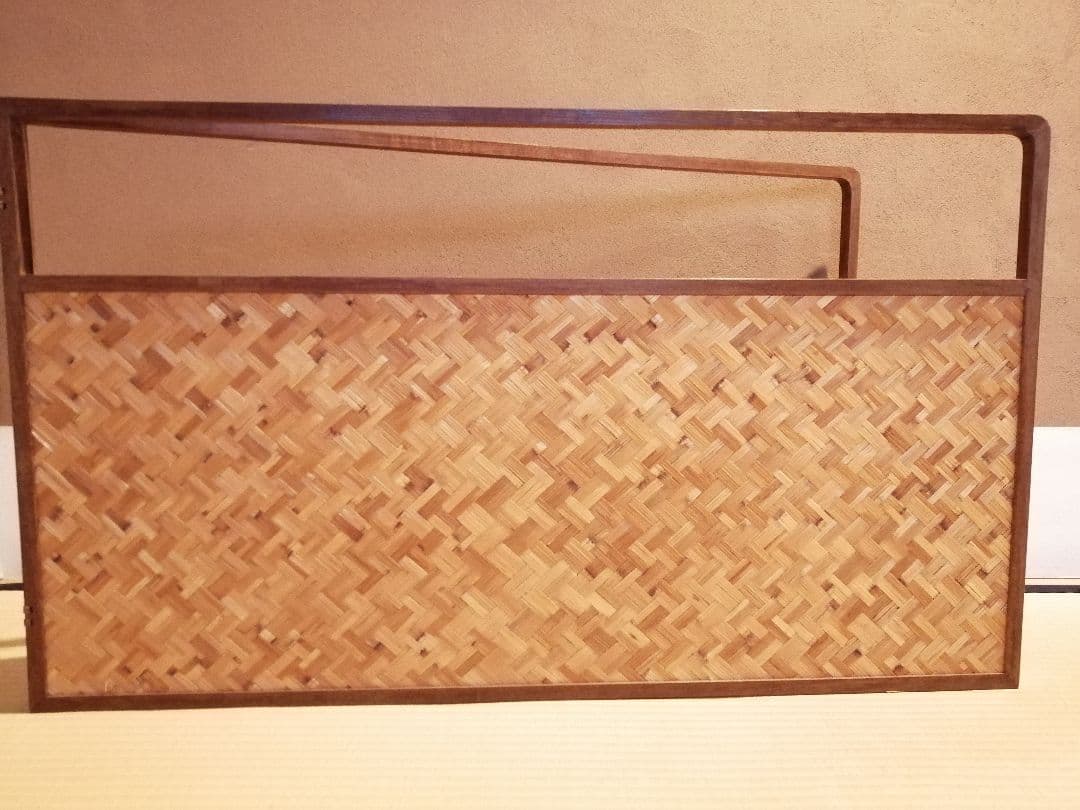 【茶道具】鳳凰紋網代風炉先屏風　風炉先220