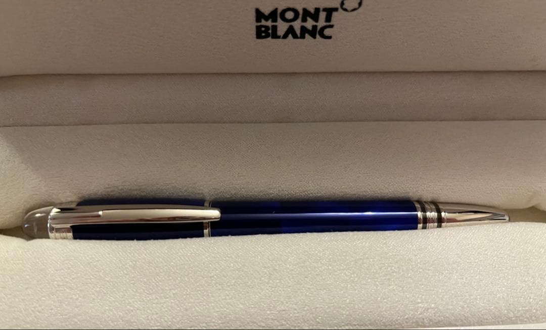 美品モンブラン スターウォーカー クールブルー ファインライナー　ローラーボール
