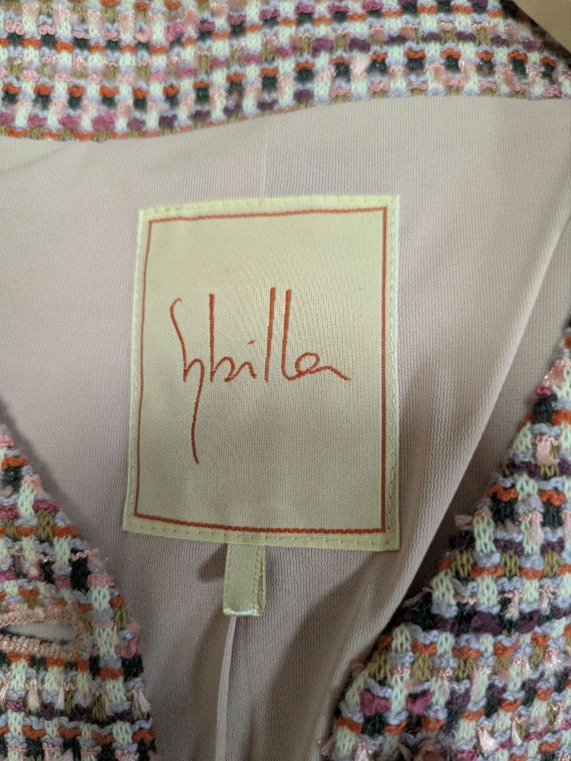 Sybilla ニーブツイードノーカラージャケット