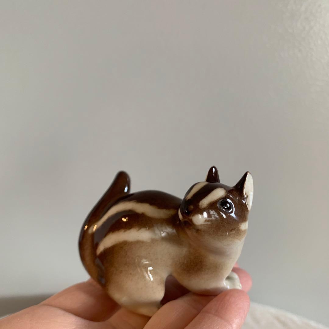 ヴィンテージ ロモノーソフ シマリス 置物 フィギュリン