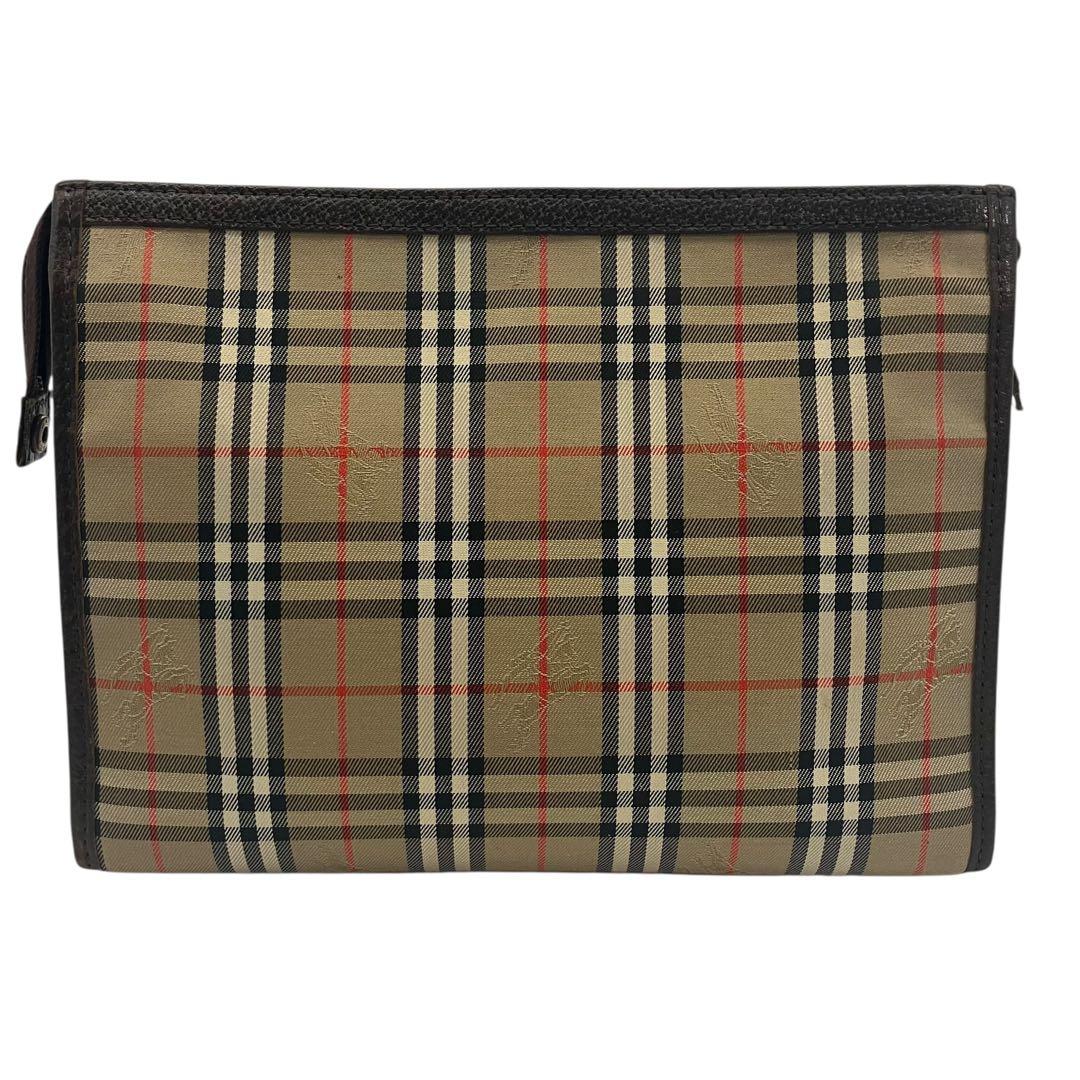 バーバリー　ノバチェック　ホースロゴ　総柄　クラッチバッグ　BURBERRY