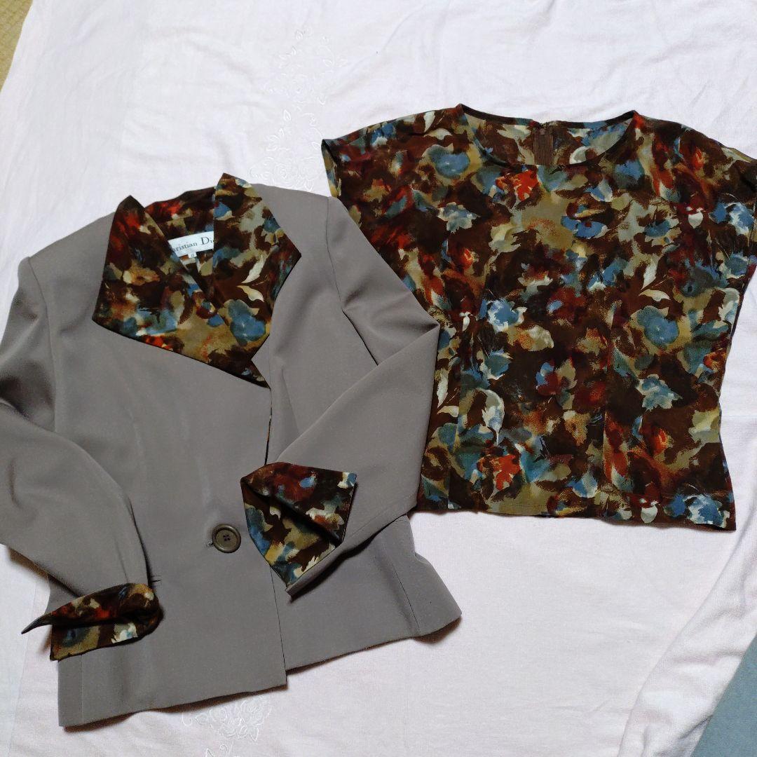SSX2673専用Christian Dior ノーカラージャケットとブラウス