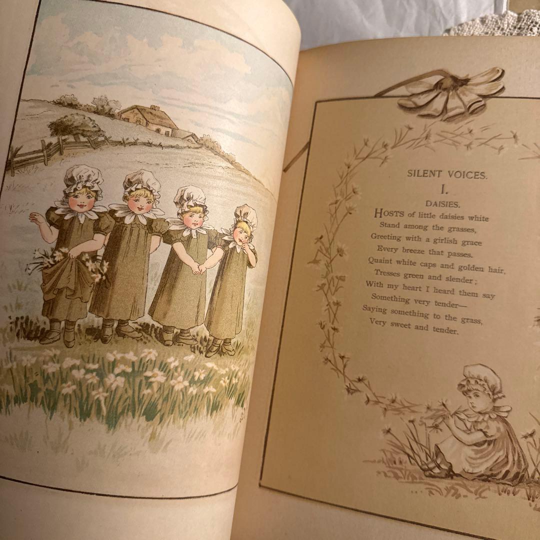 1894年アンティーク美しい挿絵ヴィクトリアン洋書　絵本ジャンクジャーナル古書