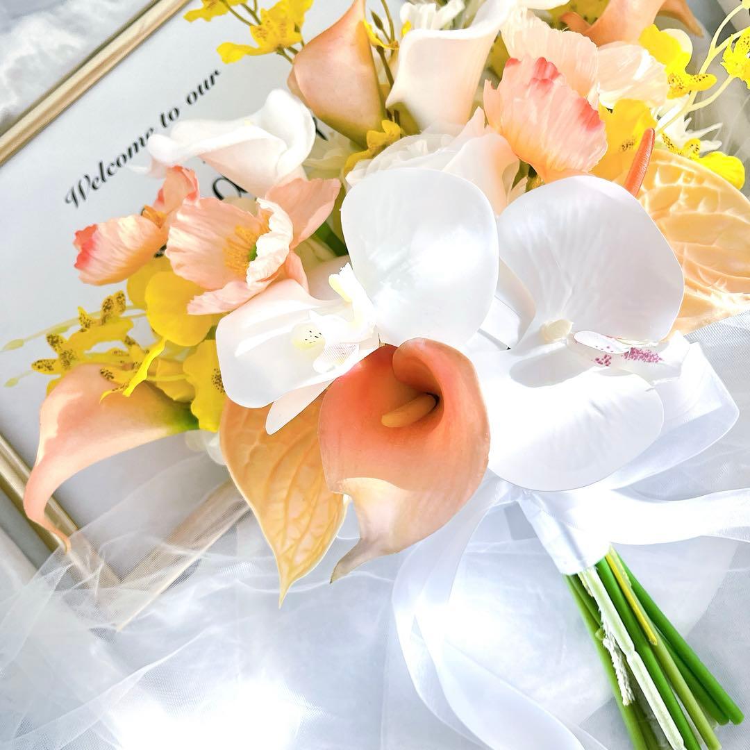 アーティフィシャルフラワーブーケ クラッチブーケ 結婚式 ウエディングブーケ