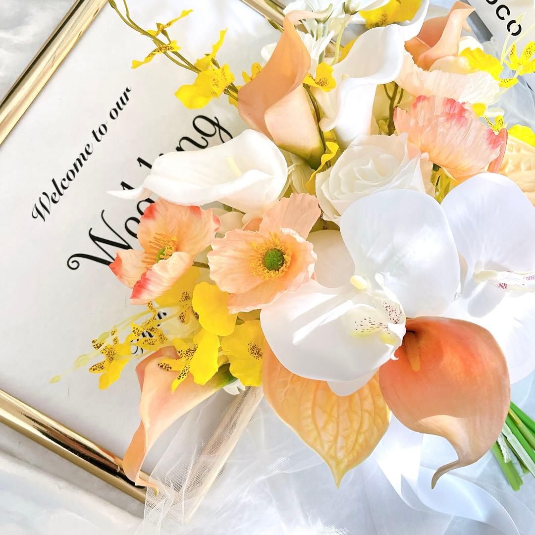 アーティフィシャルフラワーブーケ クラッチブーケ 結婚式 ウエディングブーケ