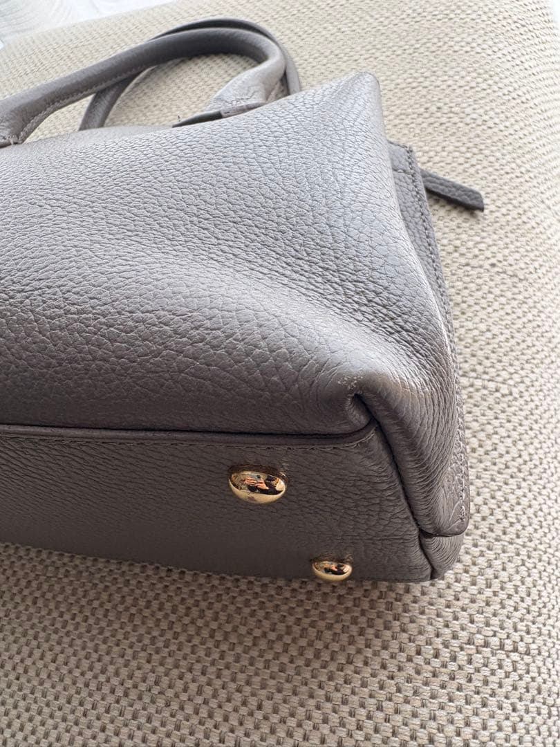 美品IACUCCIベラール2wayショルダーバッグ ハンドバッグ グレージュ