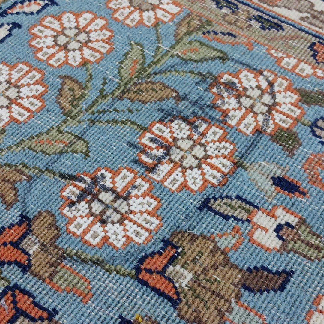 Y3135 高級トルコ絨毯 ウール 手織り 160×93㎝ 小花柄