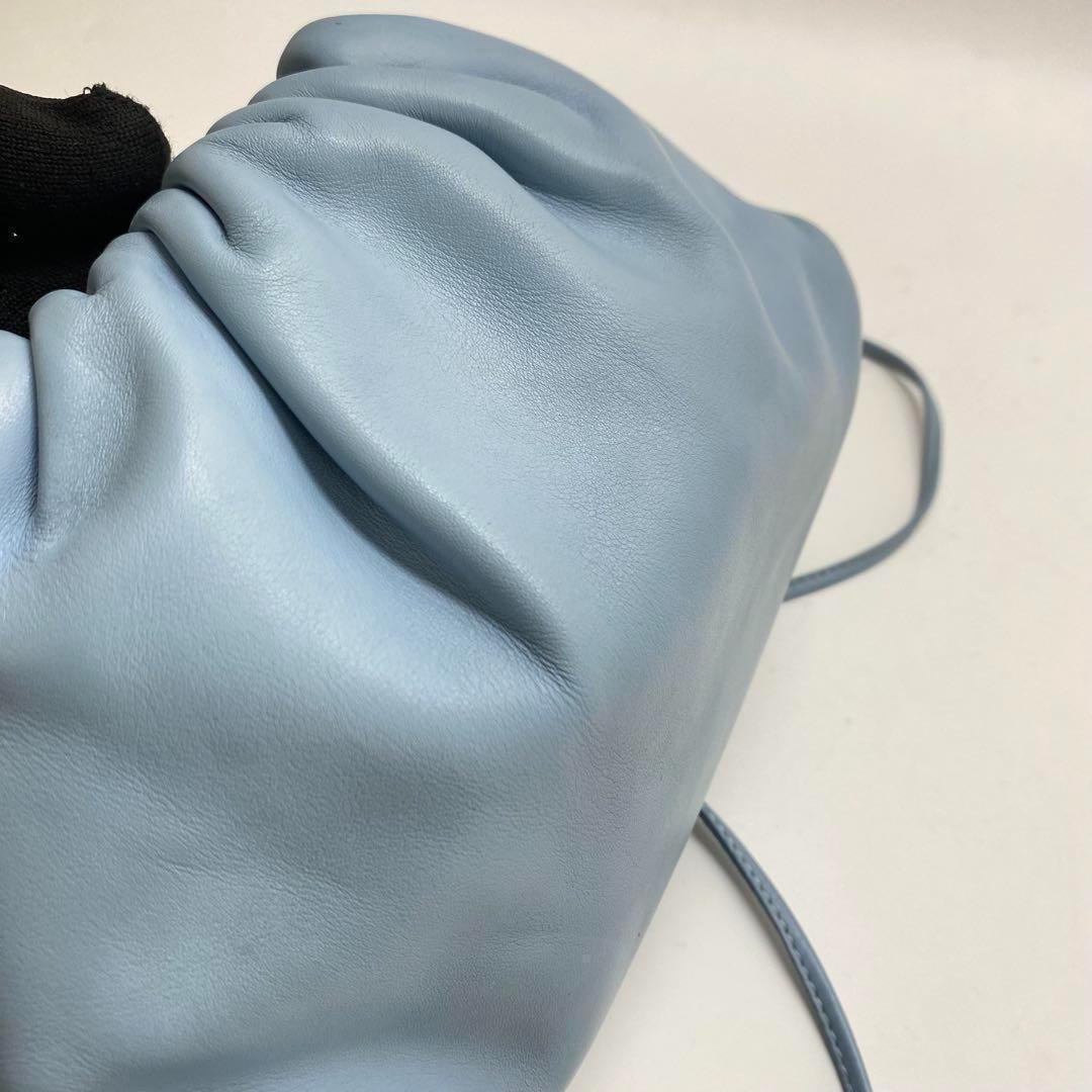 【美品】ボッテガヴェネタ ミニ ザ ポーチ ブルー 水色 ショルダーバッグ