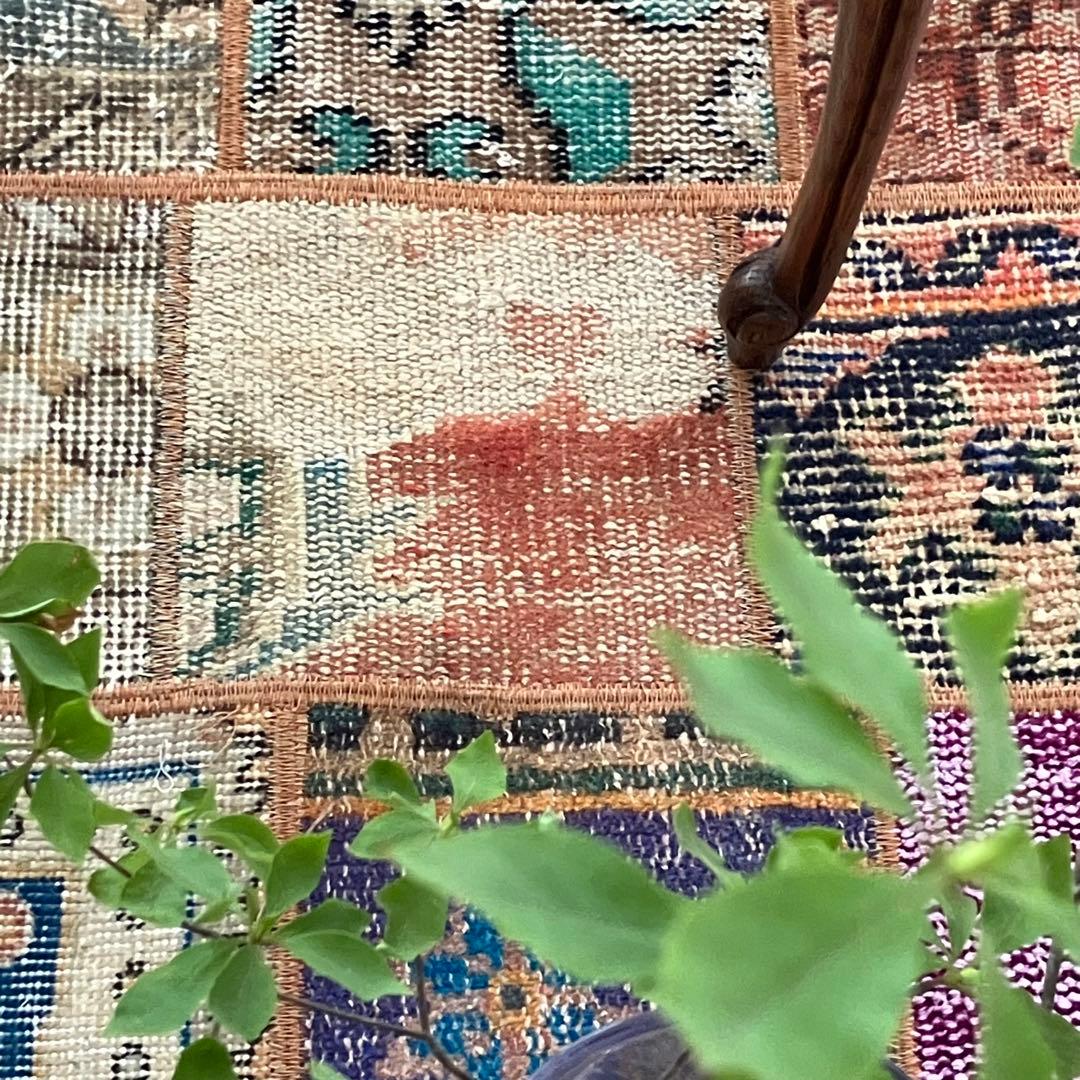 カラフル57×161✳︎パッチワーク　ランナー　ロング　トルコヴィンテージラグ