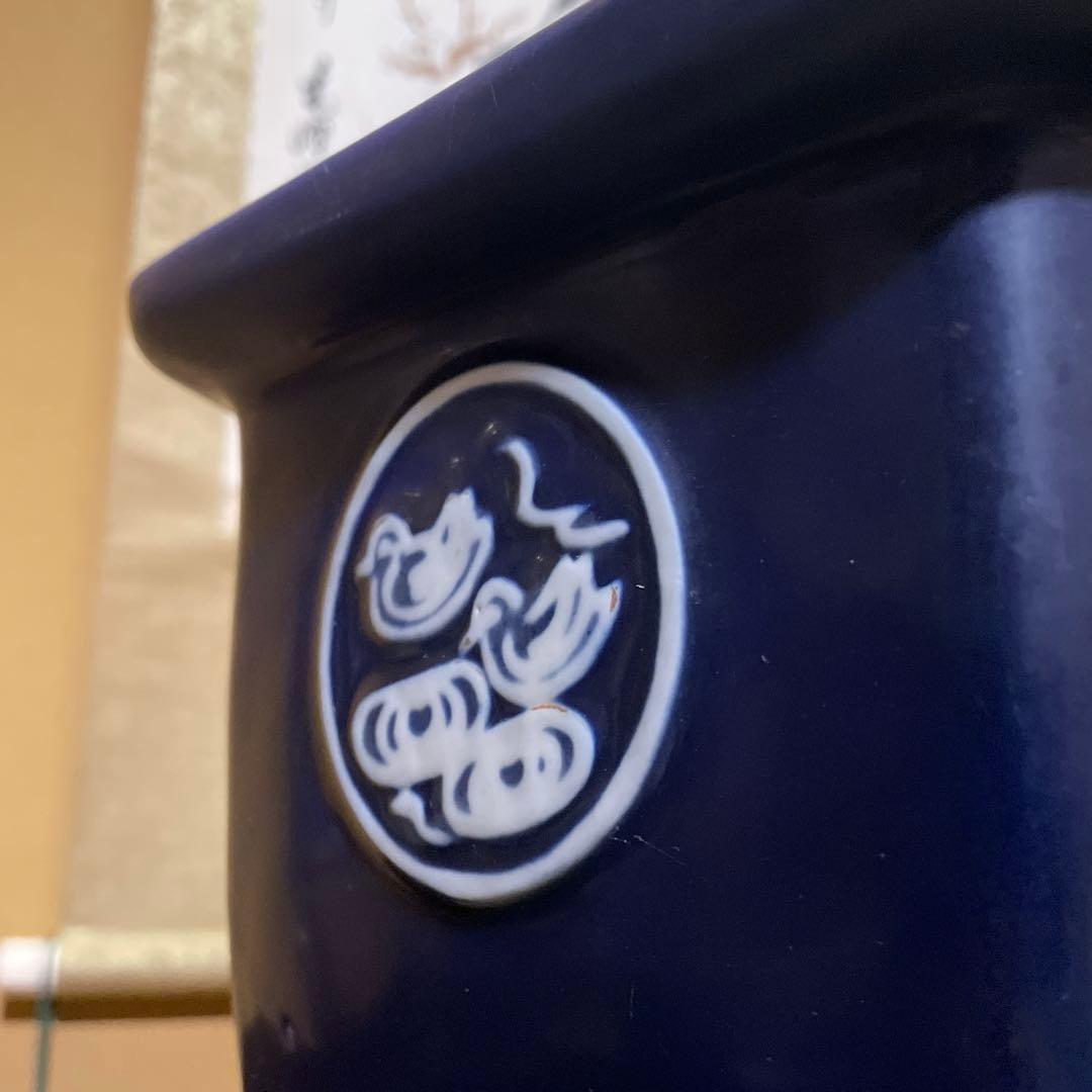 瀬戸焼 瑠璃釉 六角植木鉢 天山鉢 富貴蘭 山野草 盆栽 園芸 陶器製