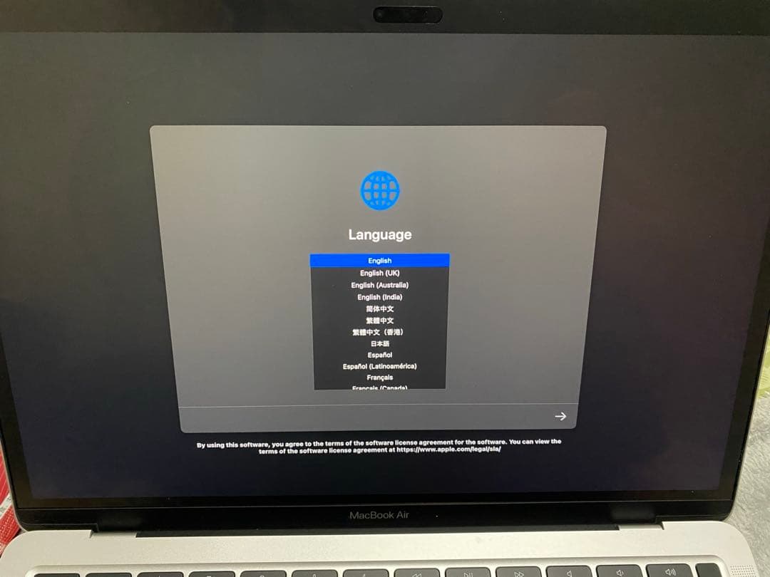 Apple MacBook Air13.3インチ M1バッテリー交換要　256G