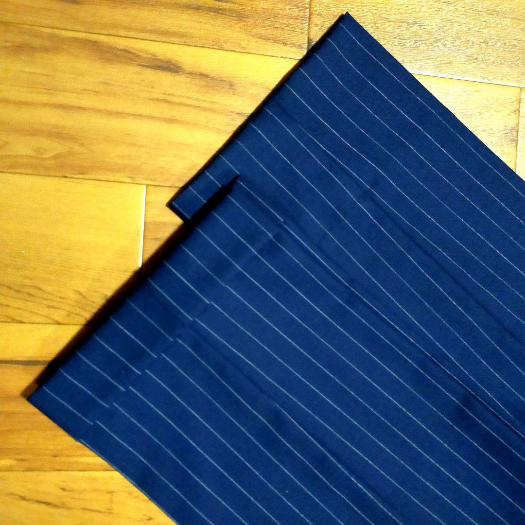 冬物美品3点セット細身ネイビー ピンストライプ スーツジャケット+スラックス2本