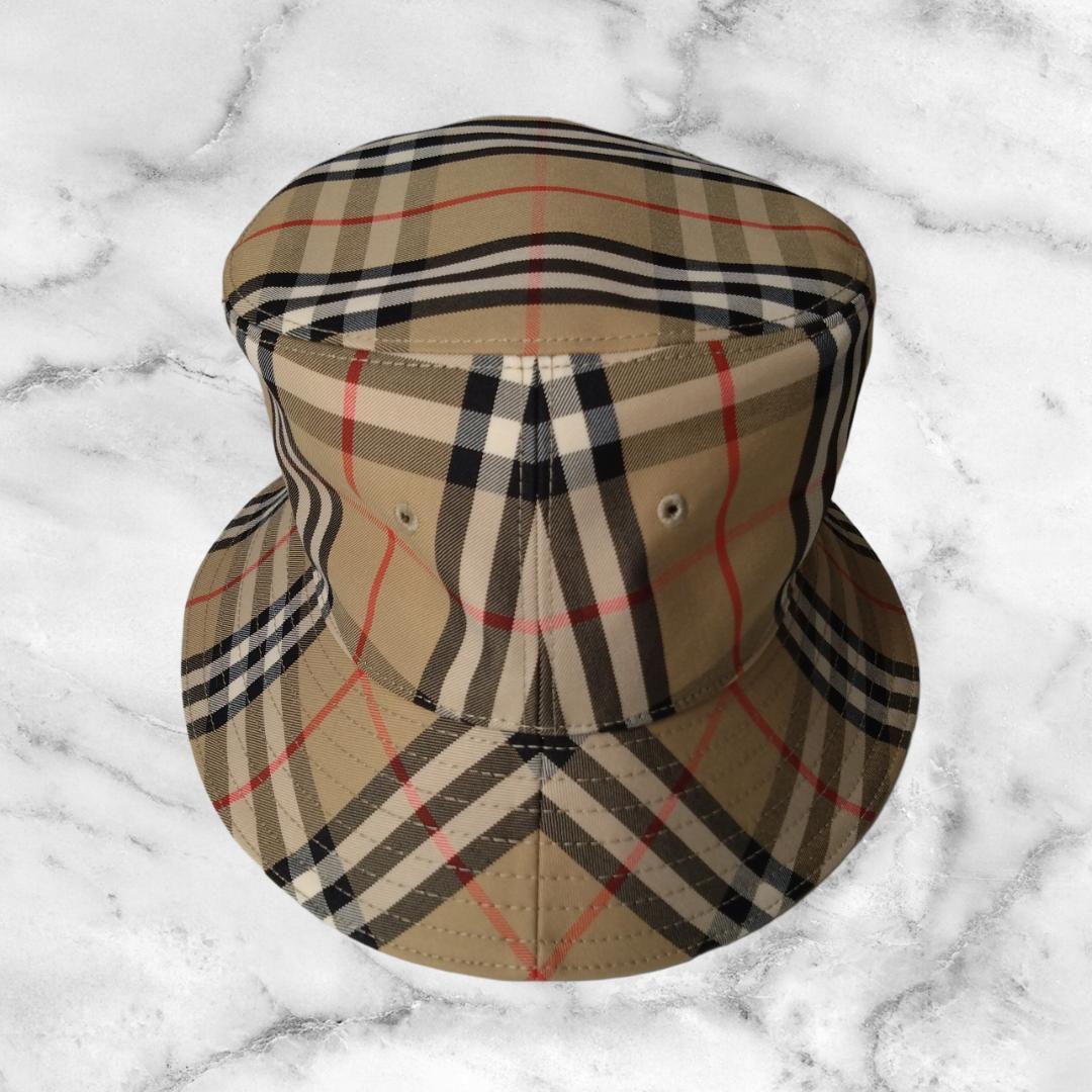 【タグなし未使用】バーバリーロンドン バケットハット ノバチェック柄 ベージュ