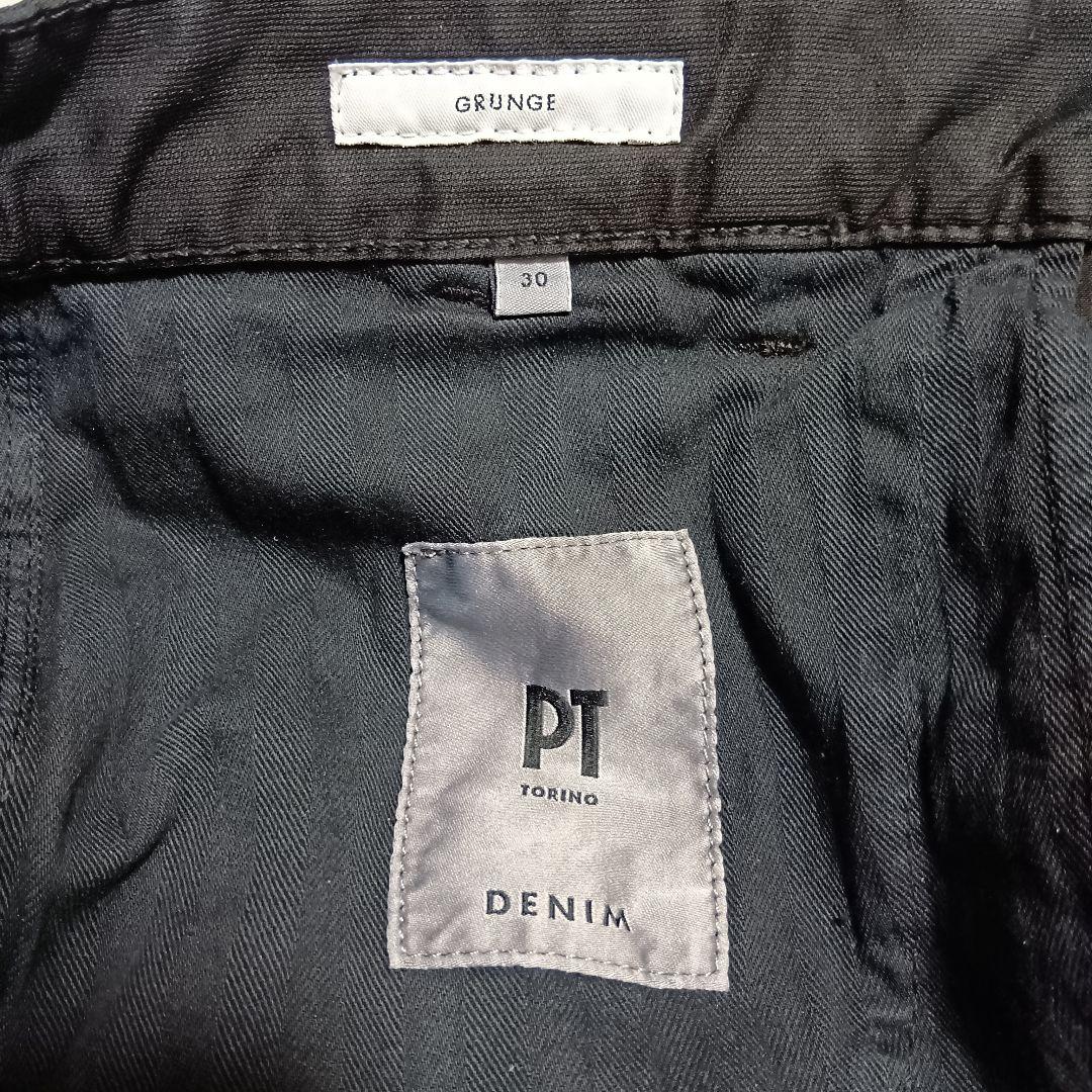 PT TORINO Grunge ブラック コットンスラックス チノパン 30