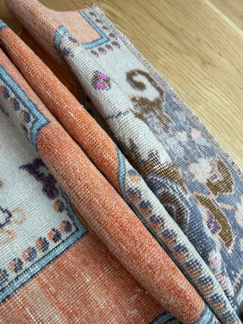 トライバルラグ・トルコヴィンテージラグ・ウール約65×195cm