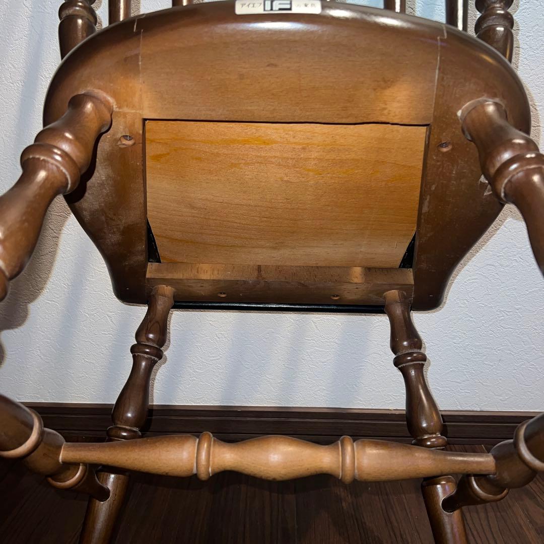 アイエフ 木製椅子 ウインザーチェア ダイニングチェア ビンテージ　レトロ