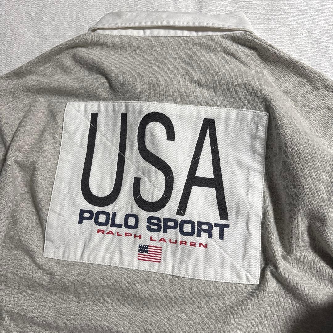 美品 90s POLO SPORTS ポロスポーツ ラルフローレン ラガーシャツ