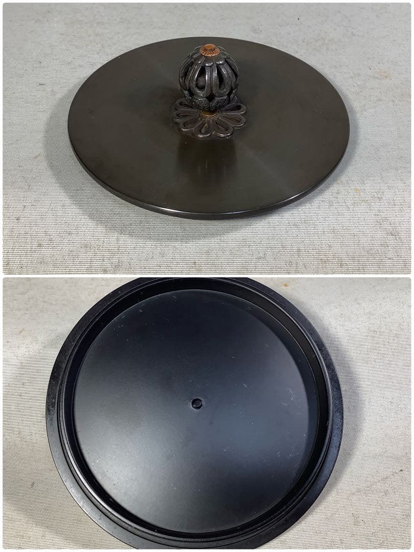 真形羽落　無地釜　釜師　佐藤清光　茶道具　送料無料