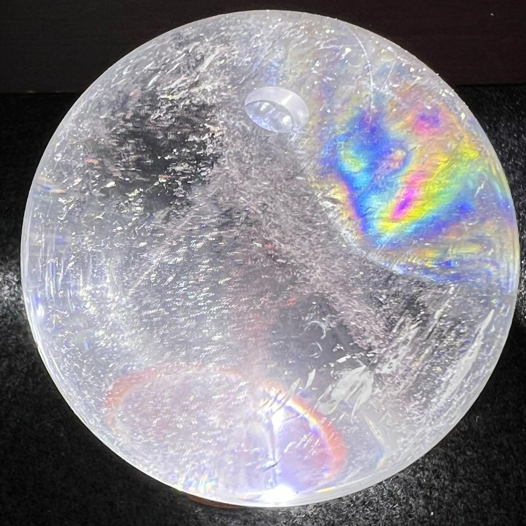 ヒマラヤ水晶 丸玉 スフィア 虹入り レインボー 天然石 置物 鑑賞石
