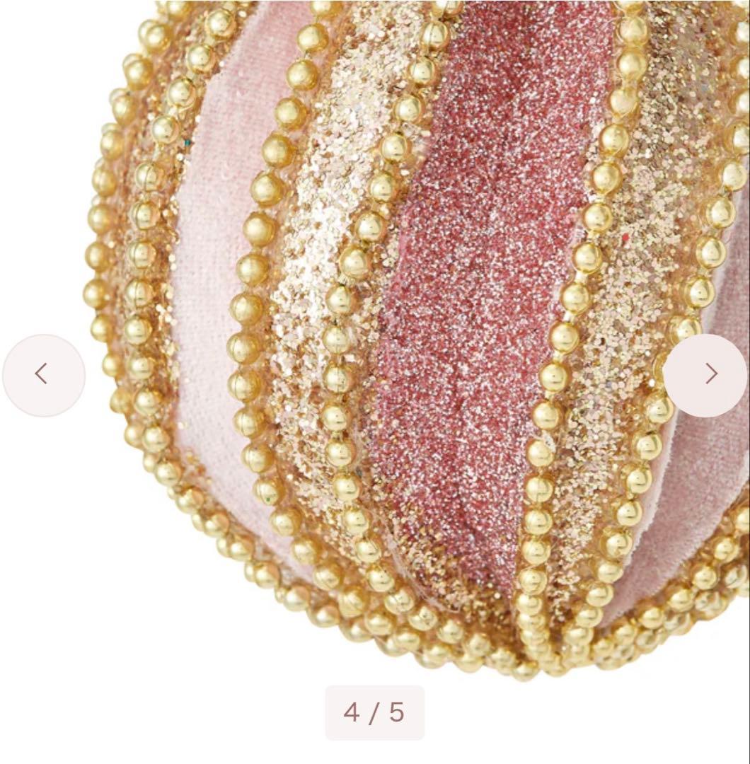 Francfrancファブリックオーナメント レース ピンク