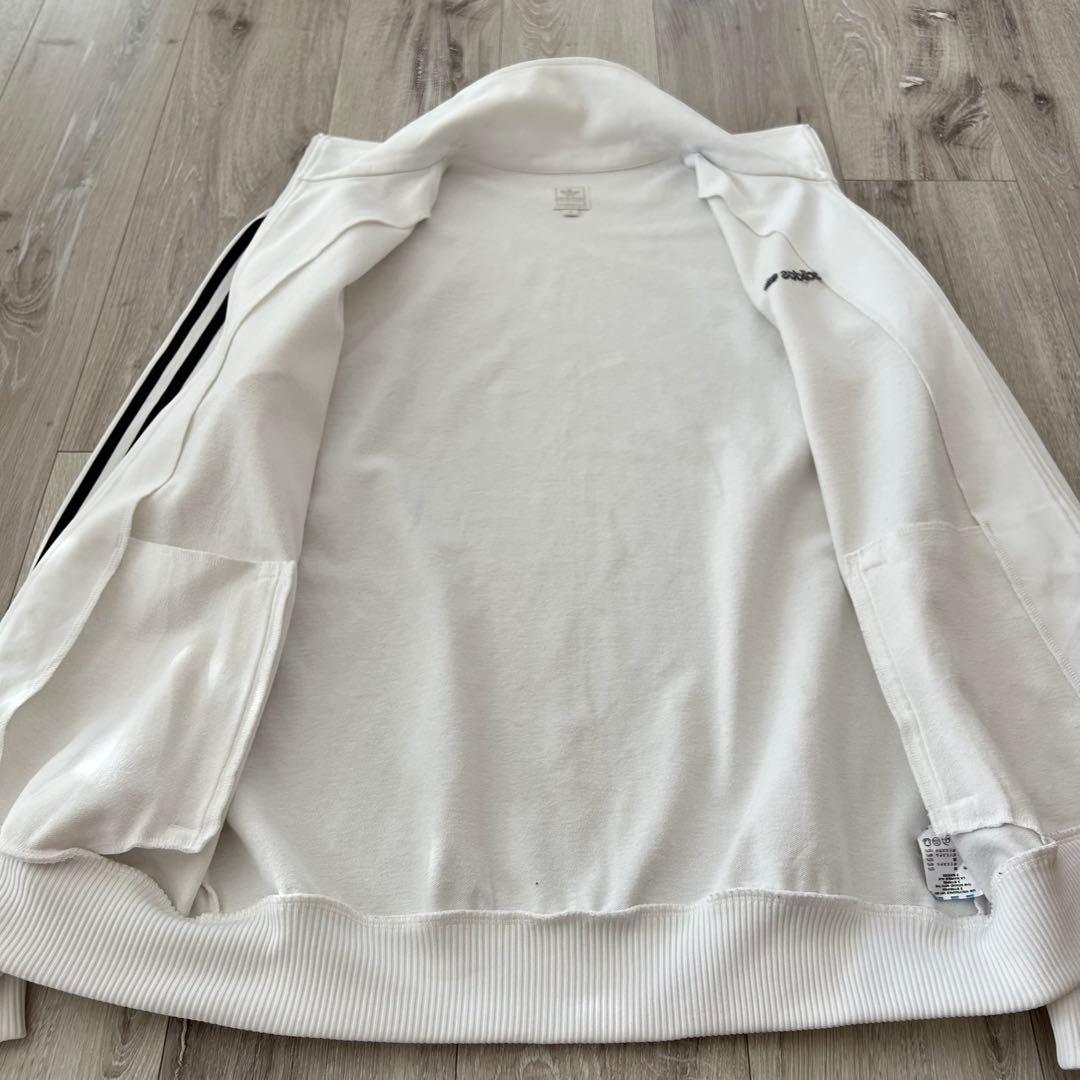 adidas トラックジャケット ジャージ ベッケンバウアー 白黒 O 刺繍