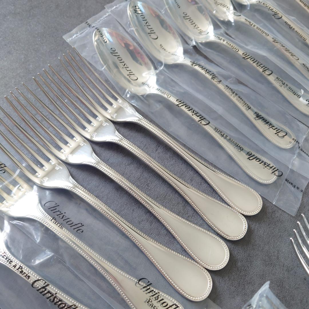 美品 クリストフル パール テーブルサイズ デザートサイズ 未開封含む 36点