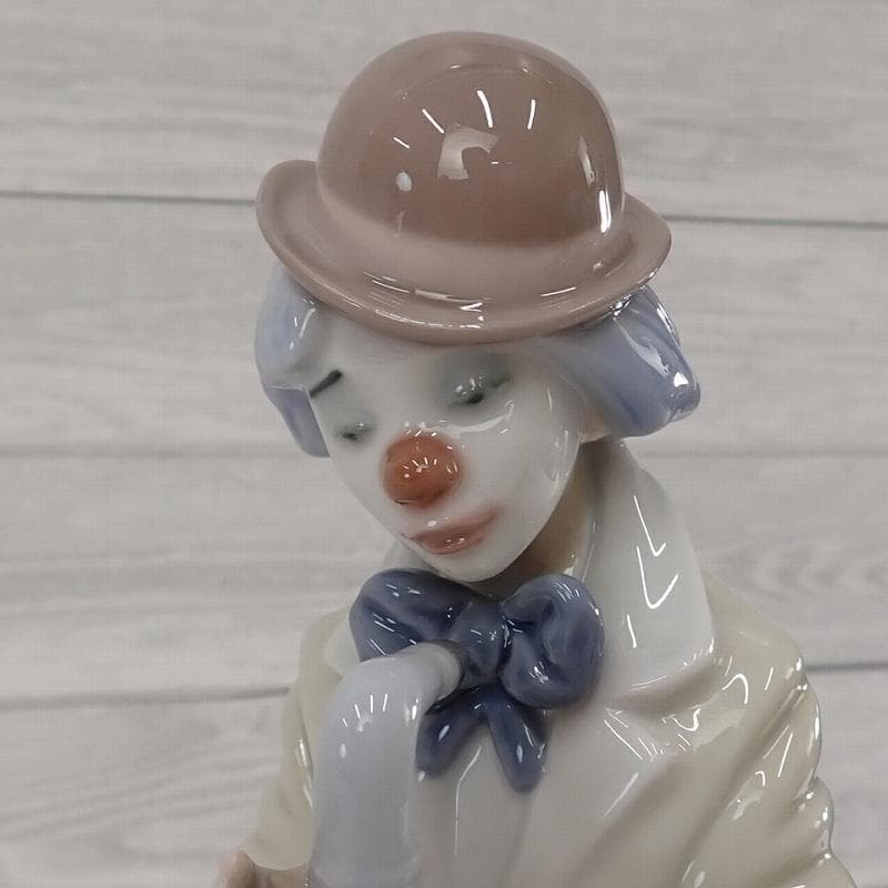 RU-6181リヤドロフィギュリン　ピエロ　2体 サックス　バイオリン音楽隊