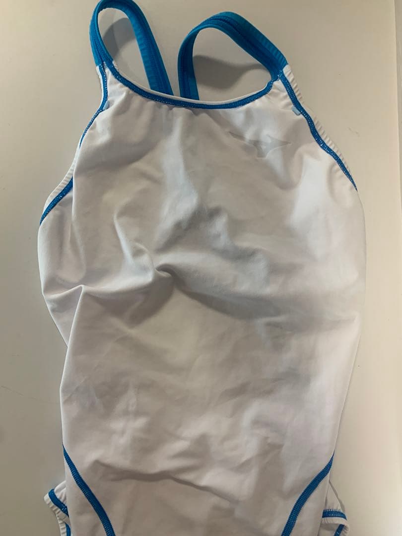 Mizuno 競泳用水着 L ホワイト/ブルー