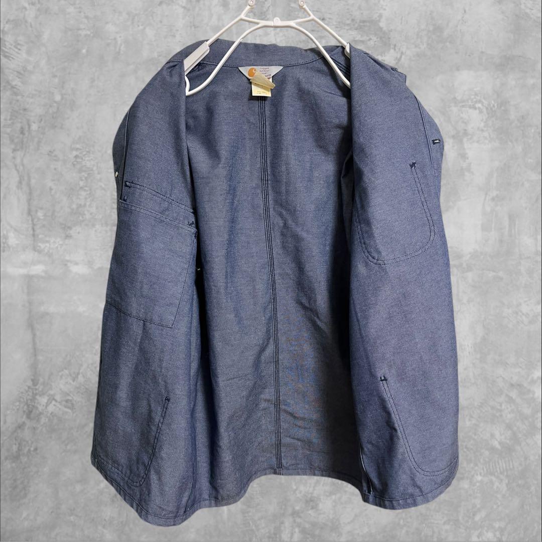 カーハートcarhartt カバーオール　チョアコート　シャンブレーデニム　L